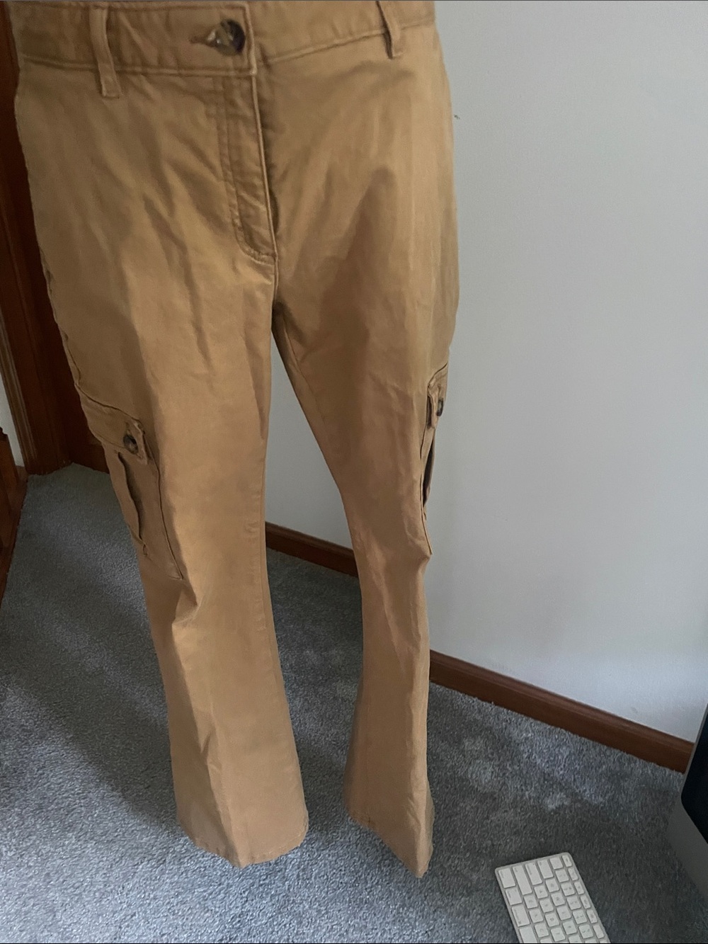 Banana Republic Men's Khaki Cargo Pants - Pocketed Straight Leg